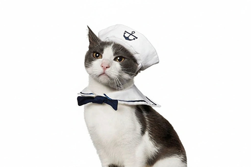 Navy Sailor Cat Costume