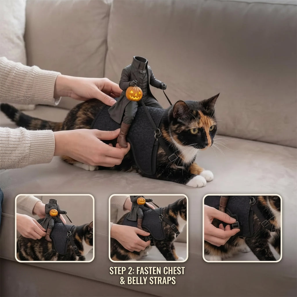 Headless Rider Cat Costume