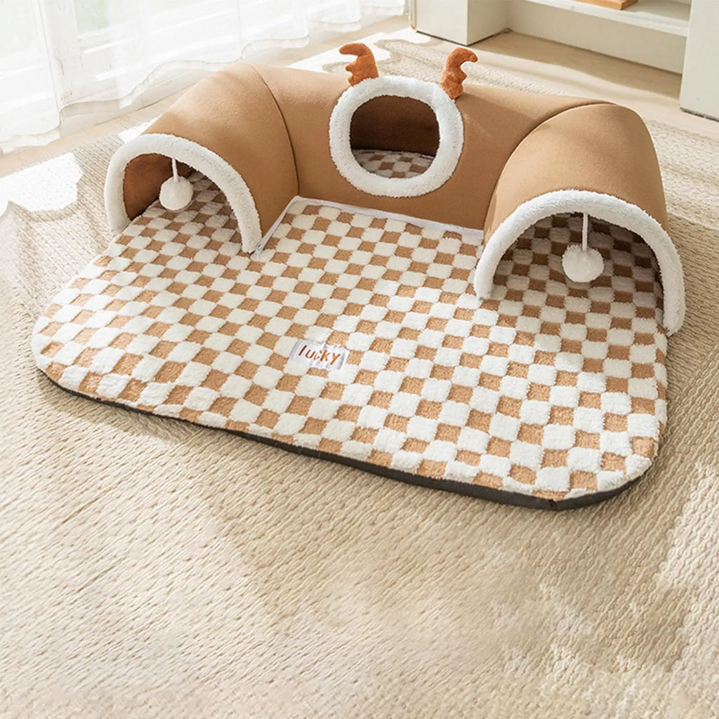 Cat Bed with Play Tunnels