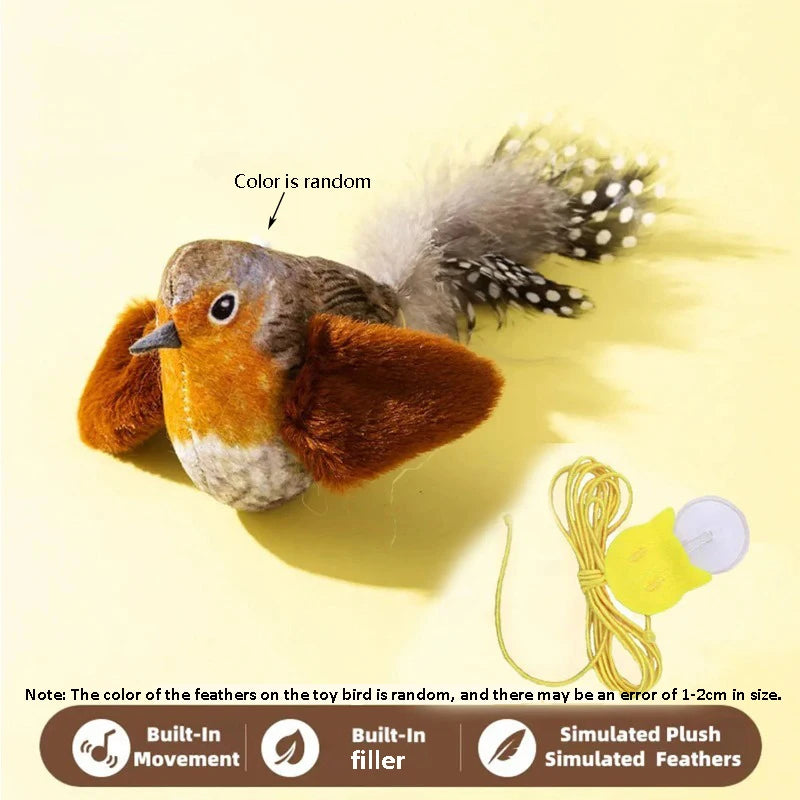 Bird Cat Toy with Real Sound