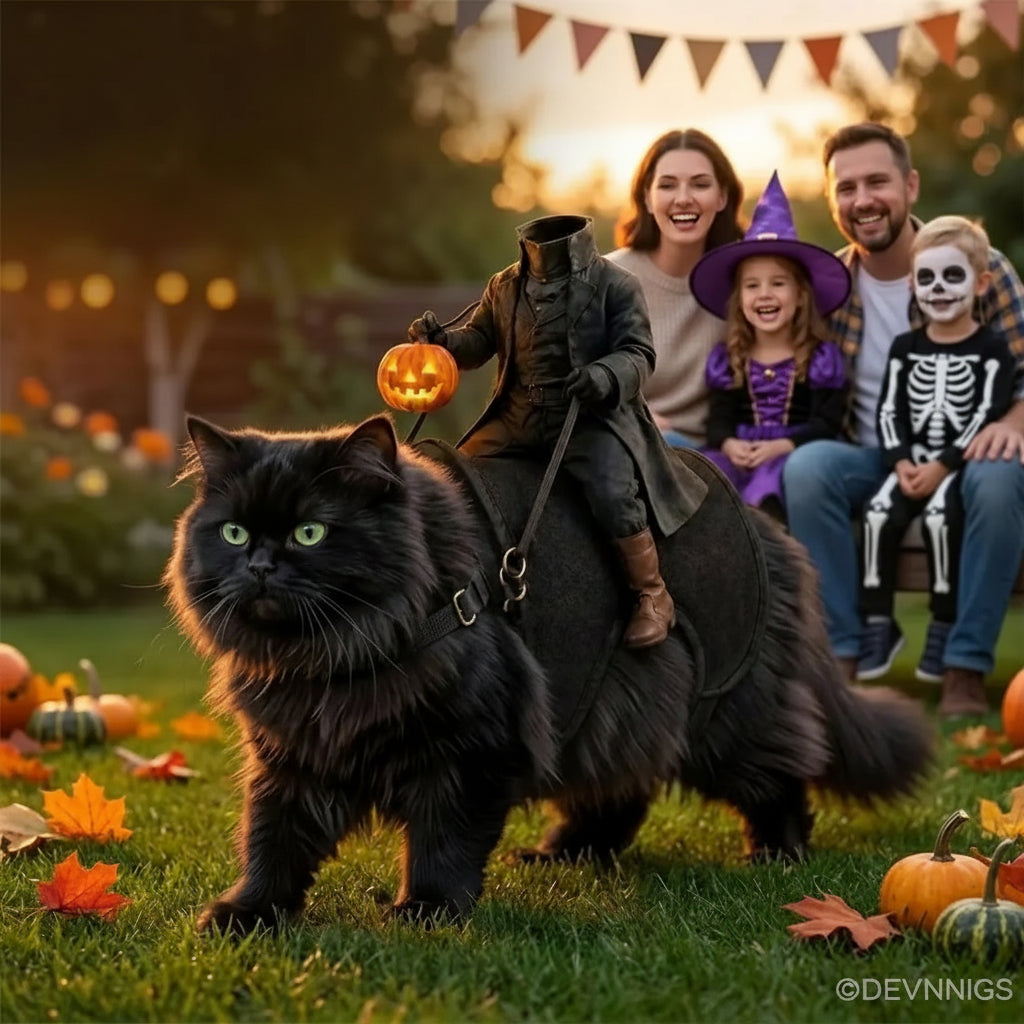 Headless Rider Cat Costume