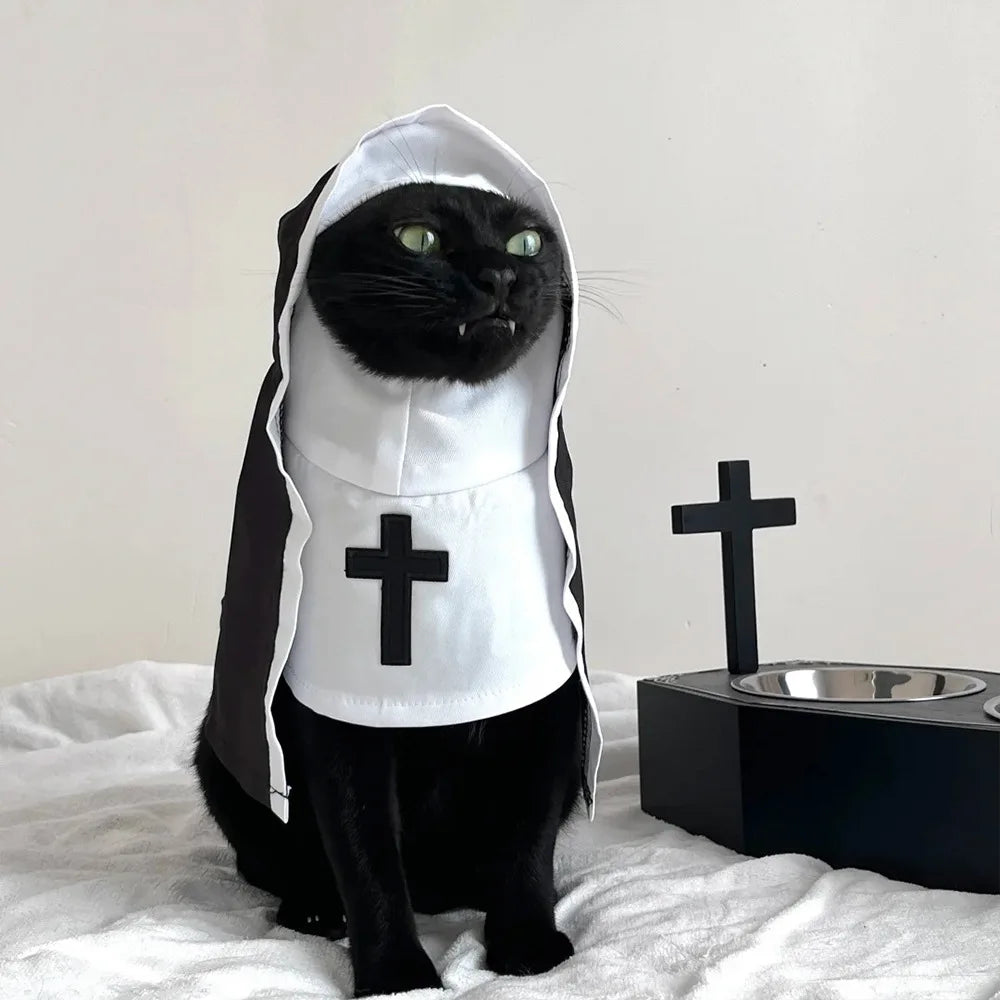 Funny Nun Cat Costume