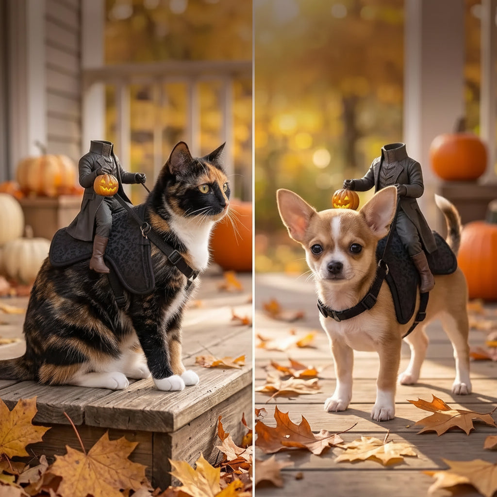 Headless Rider Cat Costume