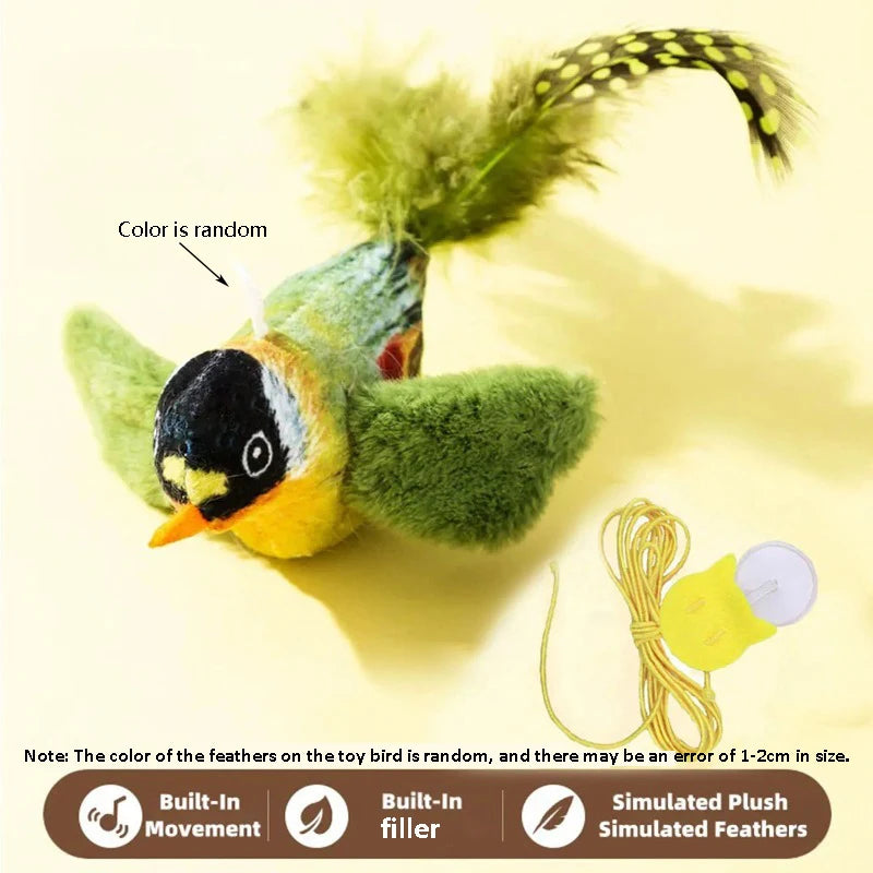 Bird Cat Toy with Real Sound