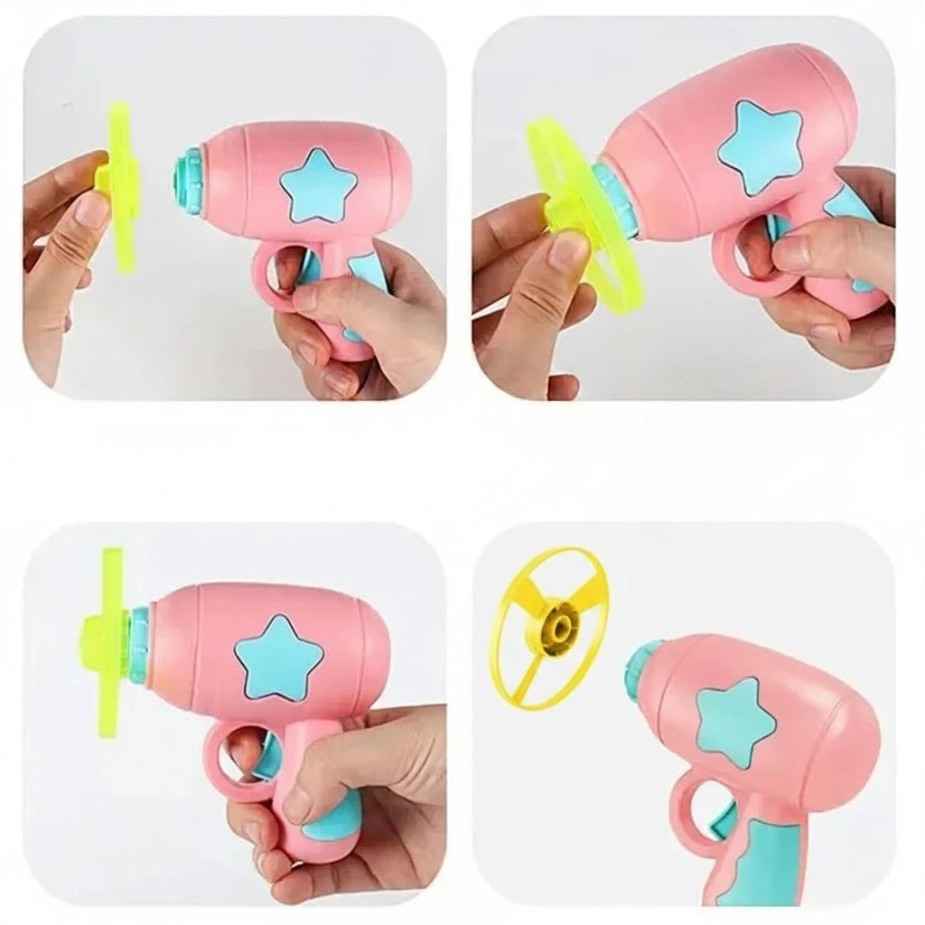 Flying Disc Gun Cat Toy