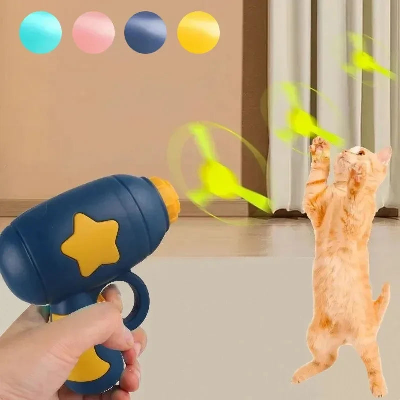 Flying Disc Gun Cat Toy
