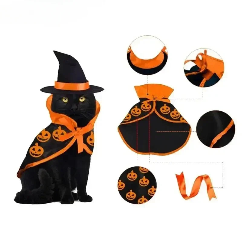 Pumpkin and Bat Cape Hat Costume